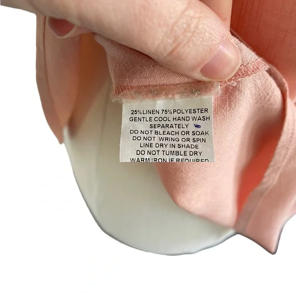 PRINCESS HIGHWAY Sz8 Peach puff sleeve button down collared top - Picture 9 of 10